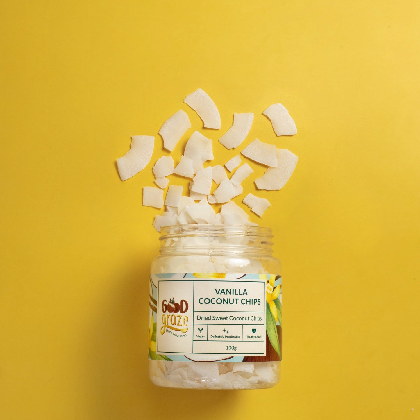 Good Graze Vanilla Coconut Chips - Pack of 2 - 200gms