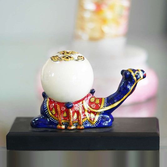 Handcrafted Marble Camel Clock: Timeless Elegance for Your Home