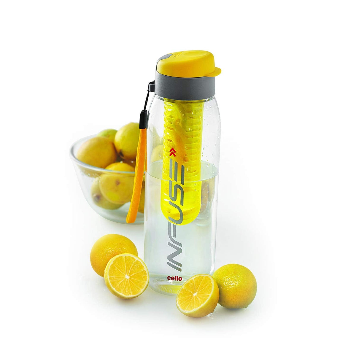 CELLO Infuse Water Bottle 800ml, Yellow