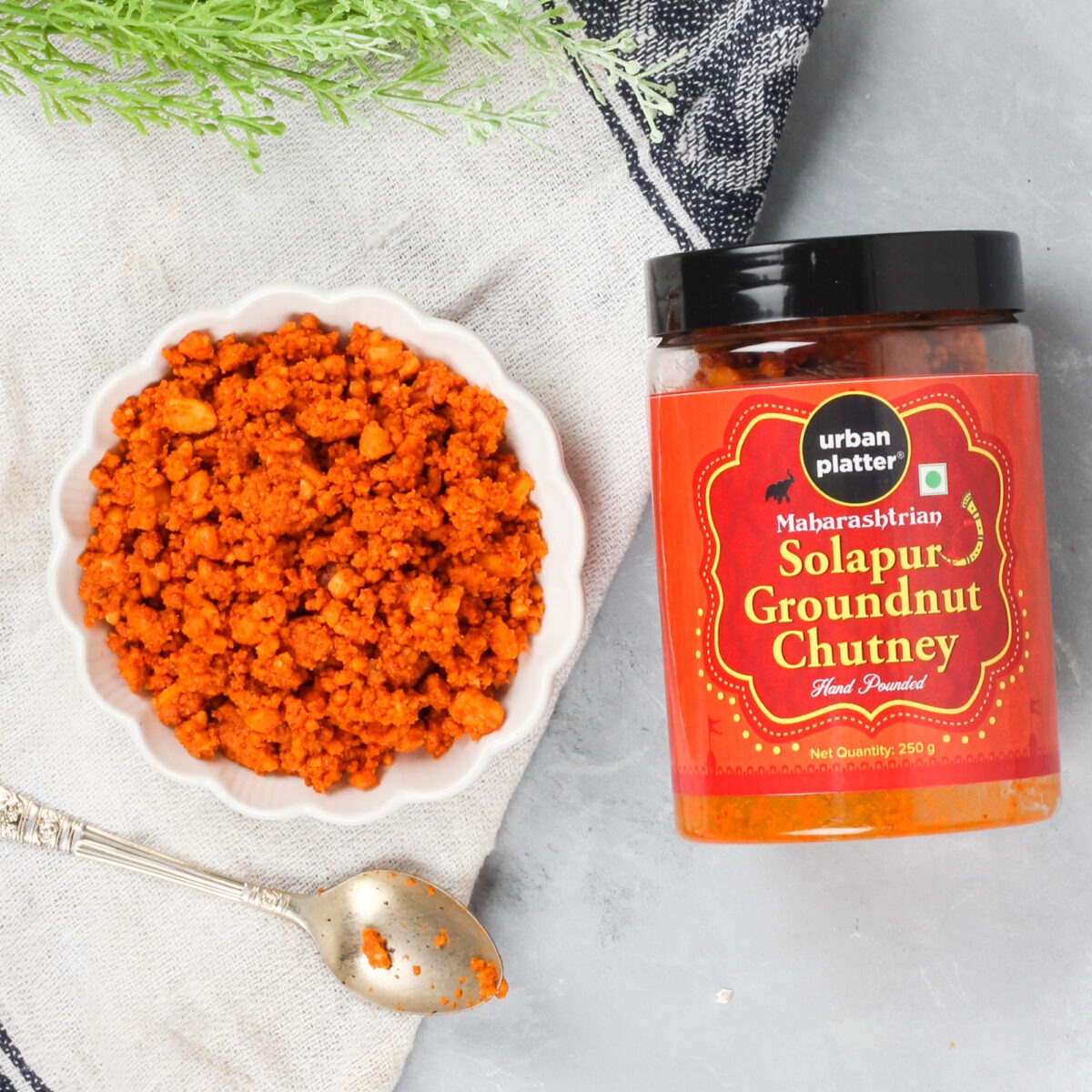 Urban Platter Solapur Groundnut Chutney - 250 gms