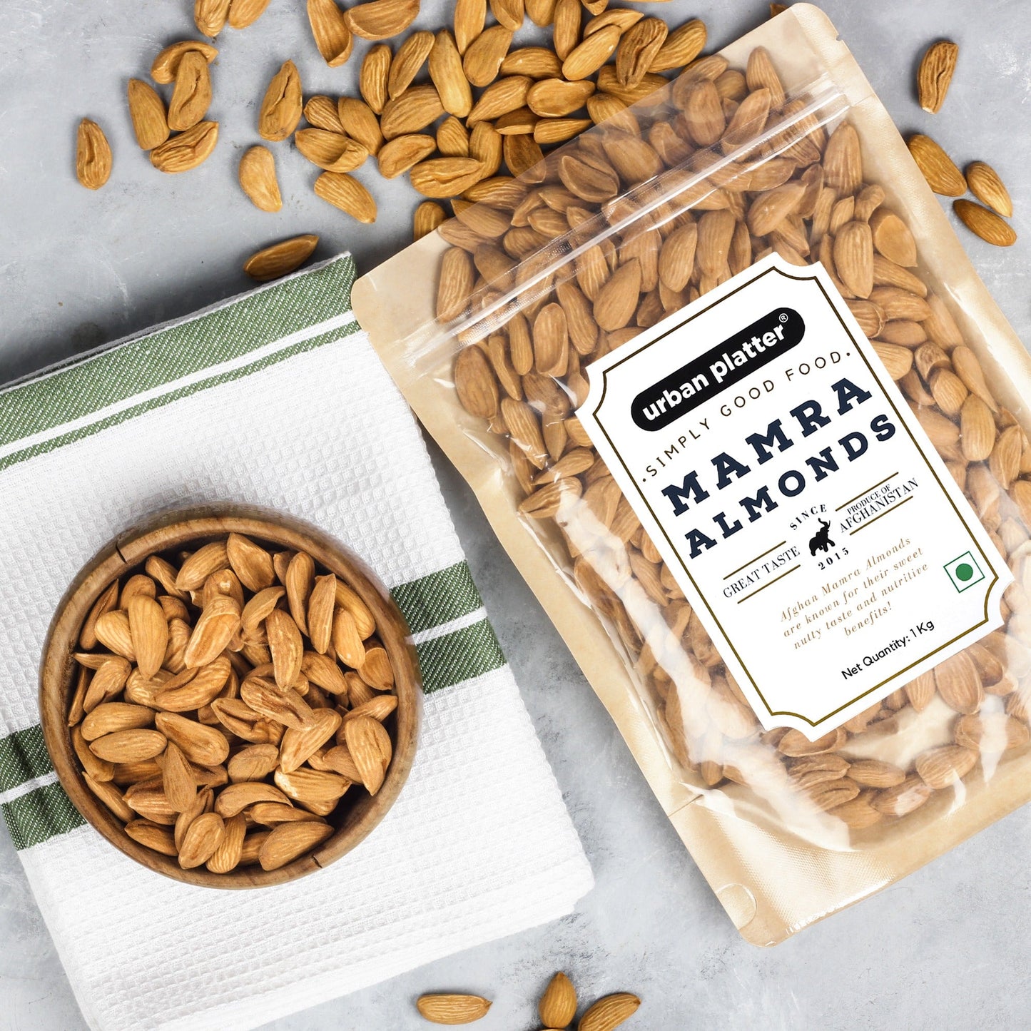 Urban Platter Mamra Almonds - 1 kg