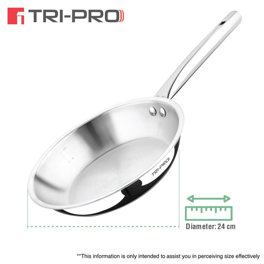 Kraft Futuretec Triply Stainless Steel Cookware Set of 3 Pcs | 2.4 L Kadai (22 cm)