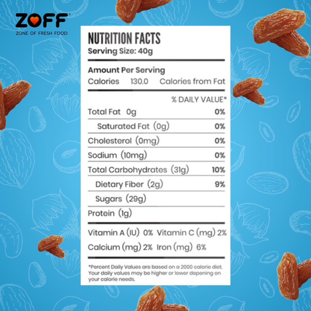 Zoff Green Raisins Net weight -250g