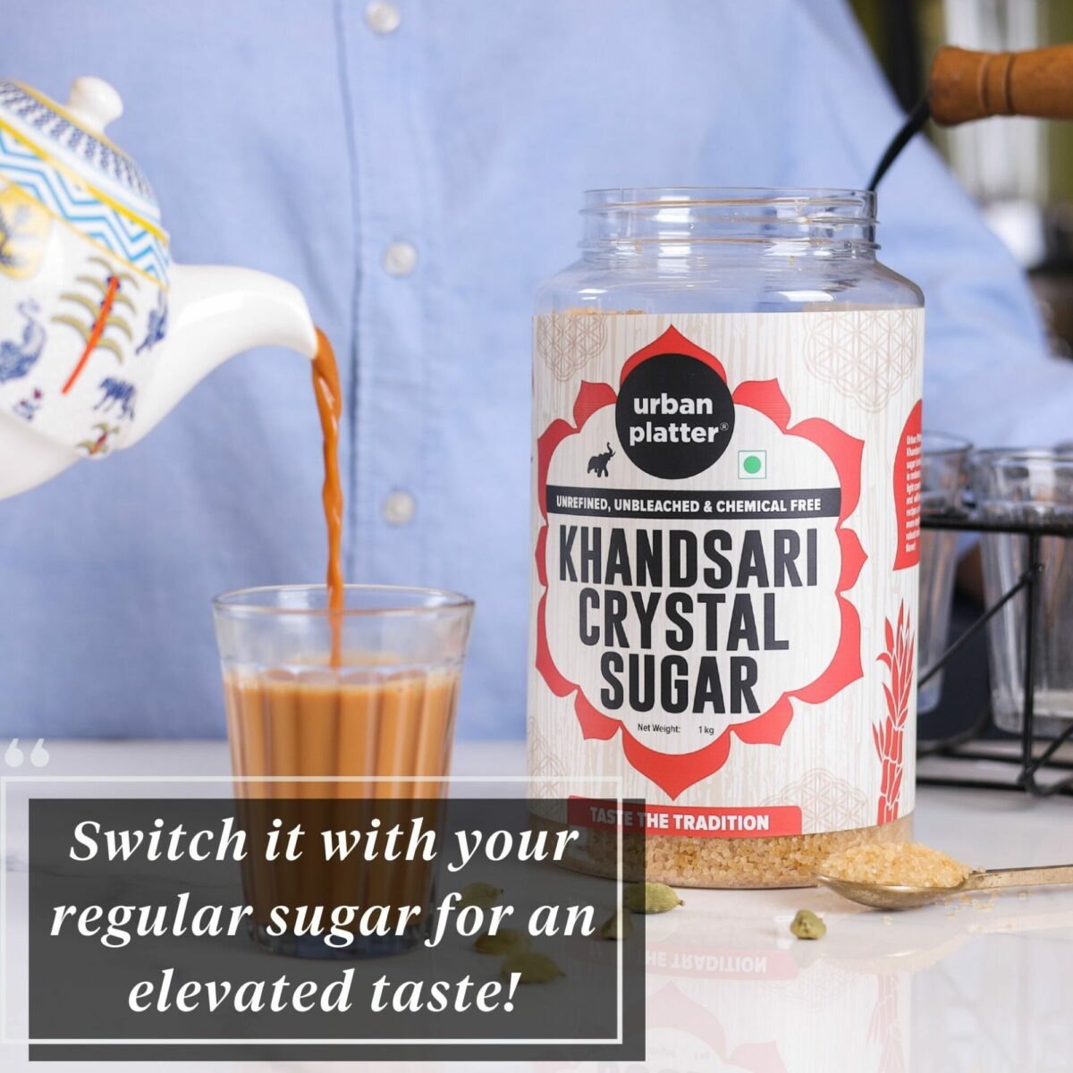 Urban Platter Khandsari Crystal Sugar - 1 kg