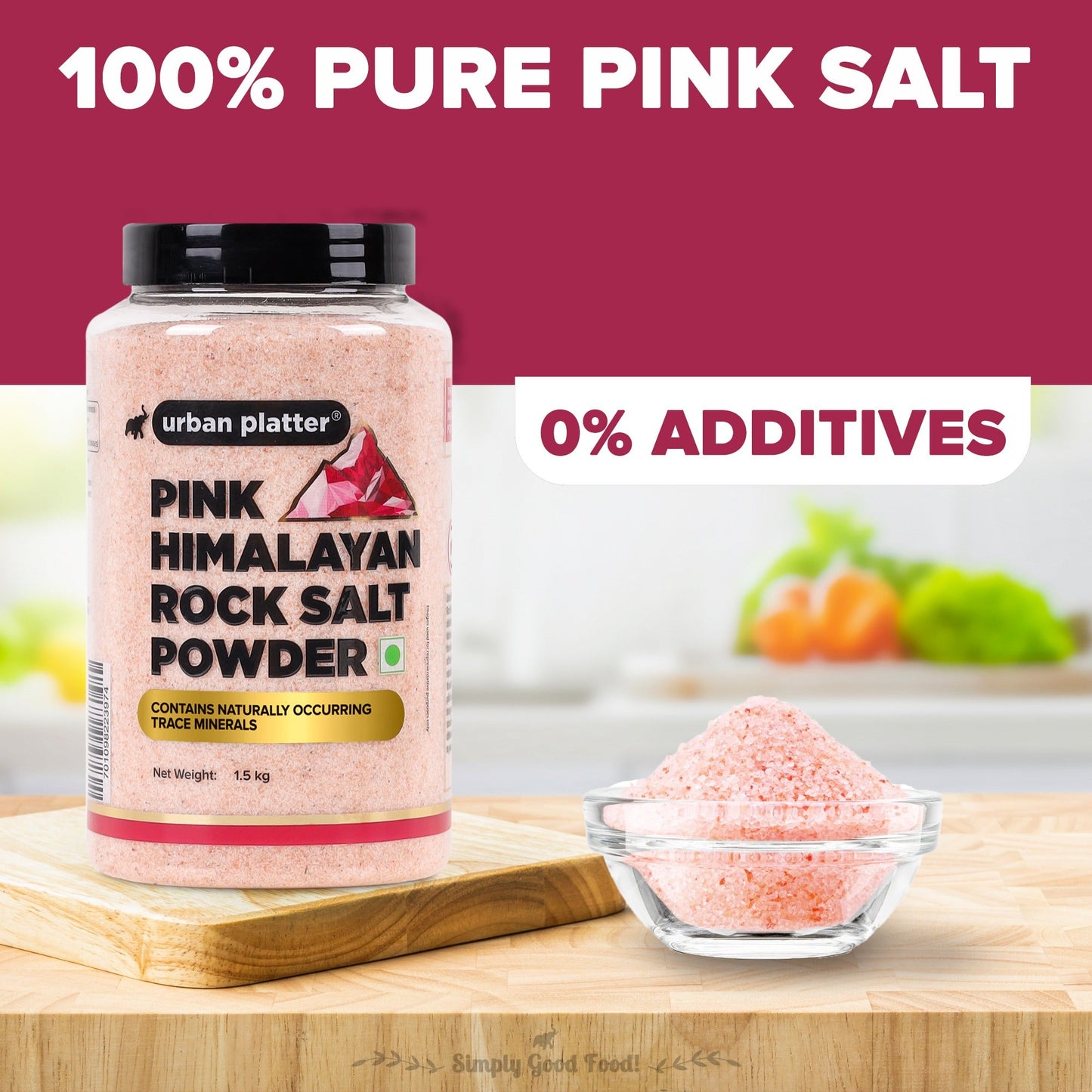 Urban Platter Pink Himalayan Rock Salt Powder - 1.5 kg