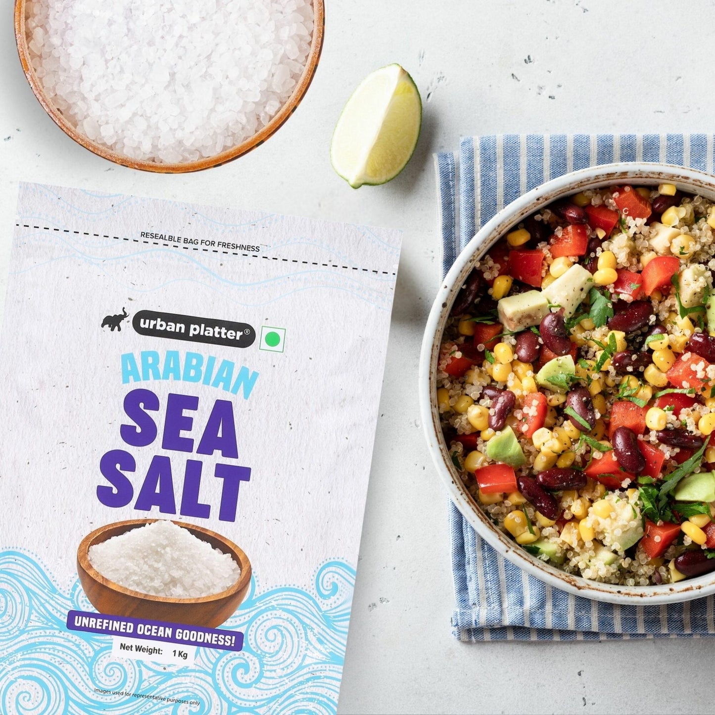 Urban Platter Arabian Sea Salt Crystals - 1 kg