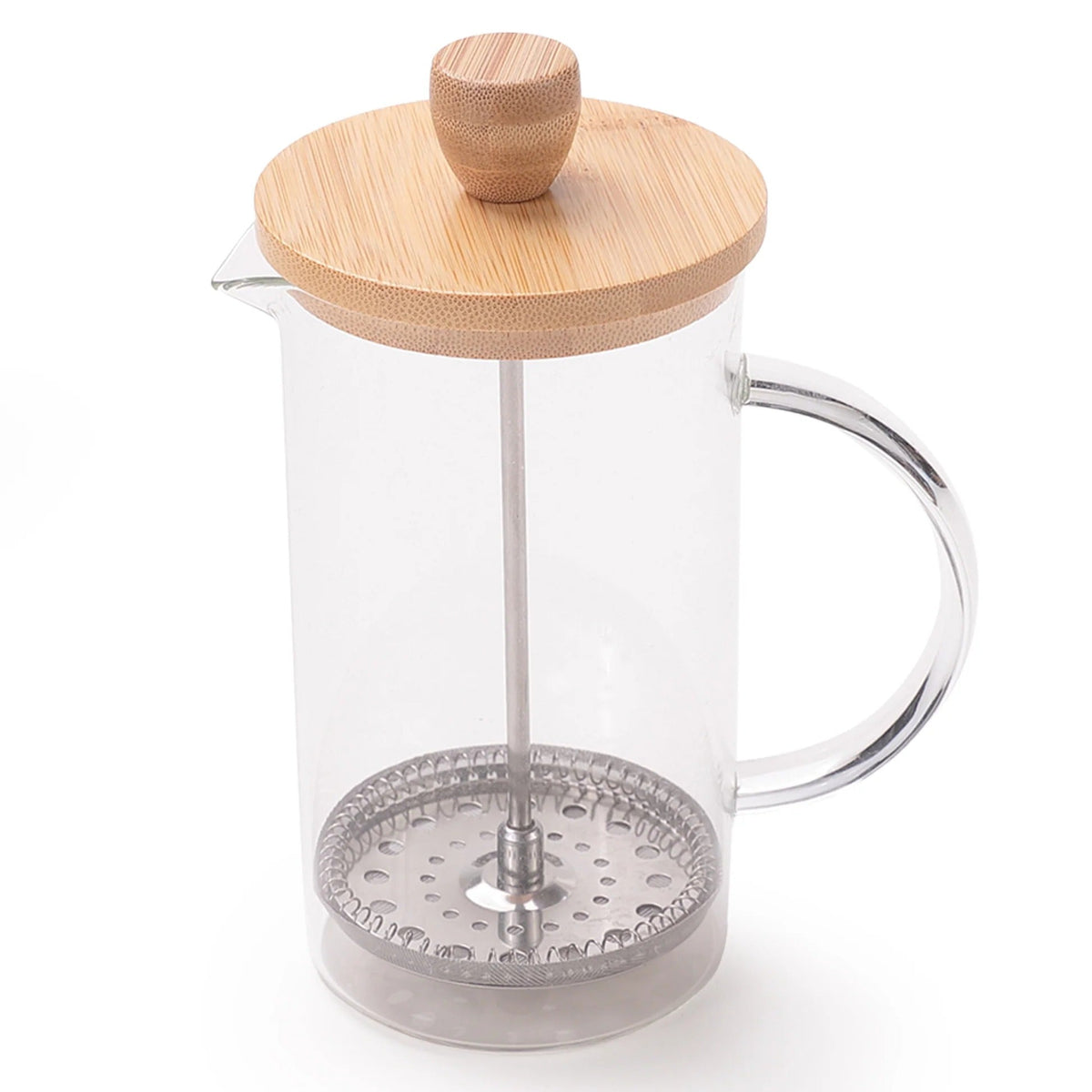UMAI 1L Borosilicate Glass Jug LP058-TRA Bamboo Lid Leakproof Pitcher with Strainer Transparent