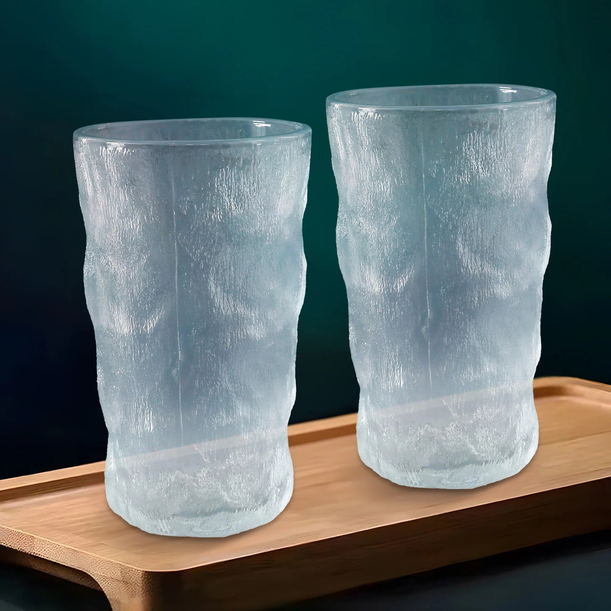 UMAI Set of 2: Lead-Free Juice Glasses | 330ml | Transparent | Modern