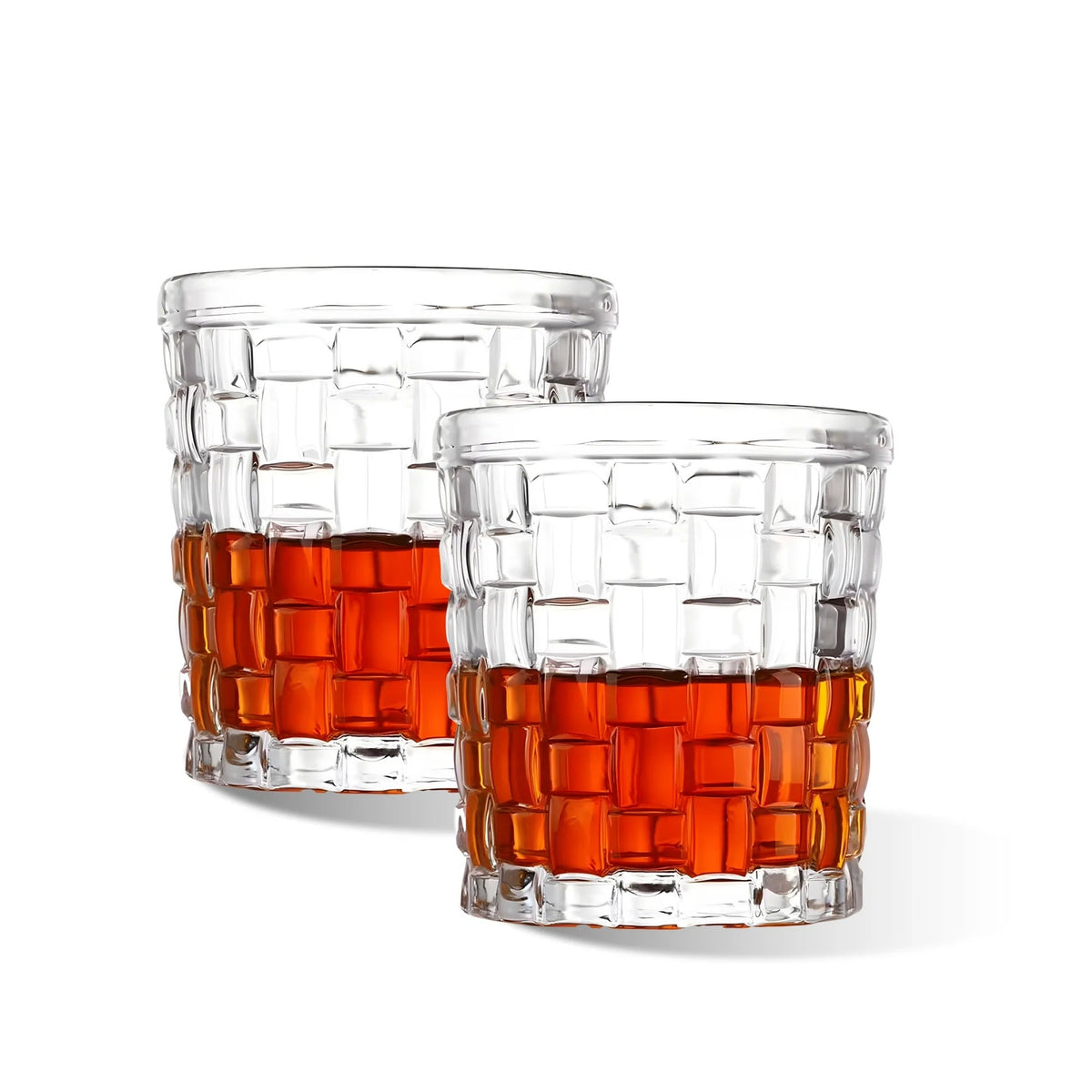 UMAI Whiskey Glasses Set of 2 (270ml) | Lead Free | Crystal Design | Transparent