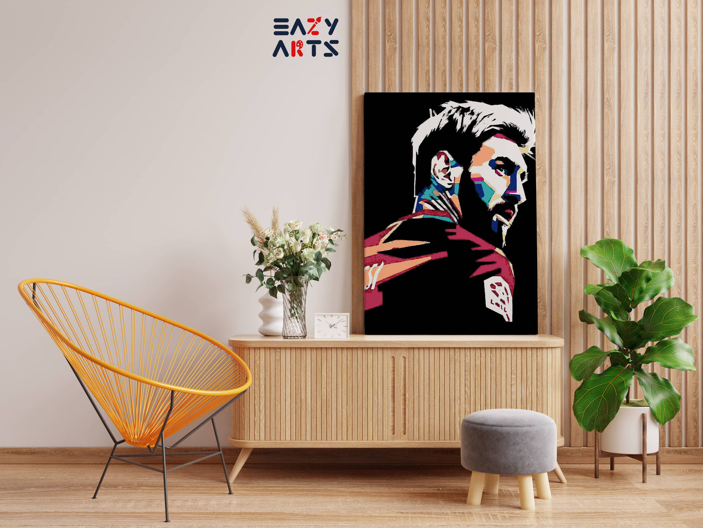 Messi Abstract Paint By Numbers kit