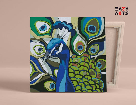 Peacock Closeup Paint By Numbers Kit For Kids