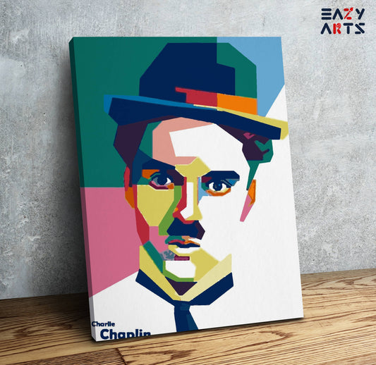 Charlie Chaplin Abstract Paint By Numbers kit