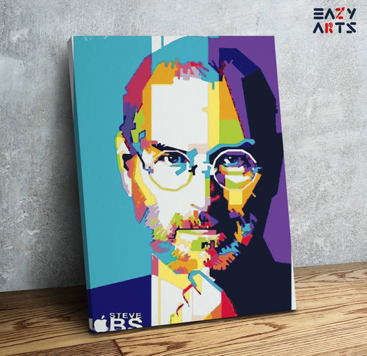 Steve Jobs Abstract Paint By Numbers kit