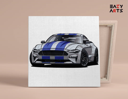 Gray Racing Car Paint By Numbers kit