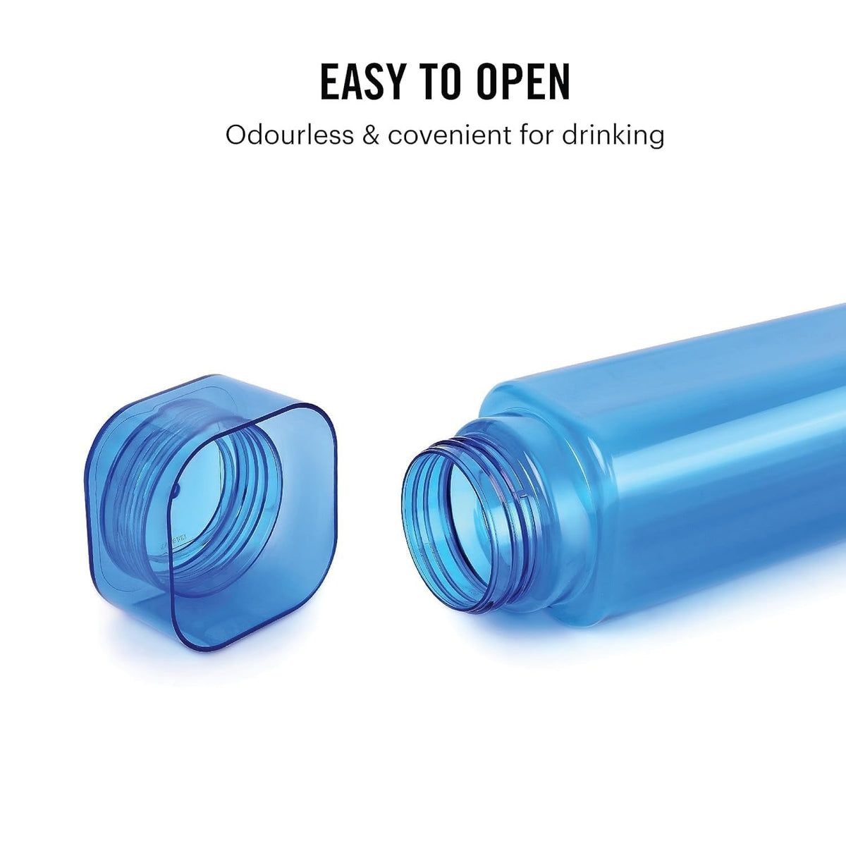 H2O Water Bottles Set of 3 Pcs For Daily Use, 1000ml Each Multicolor