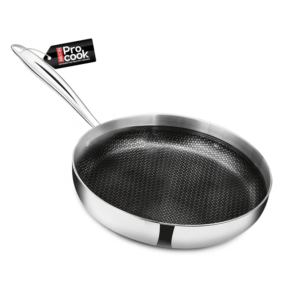 MILTON Pro cook Induction Cookware & Gas Stove Friendly Triply Hexa Tech Mini Fry Pan 14 cm