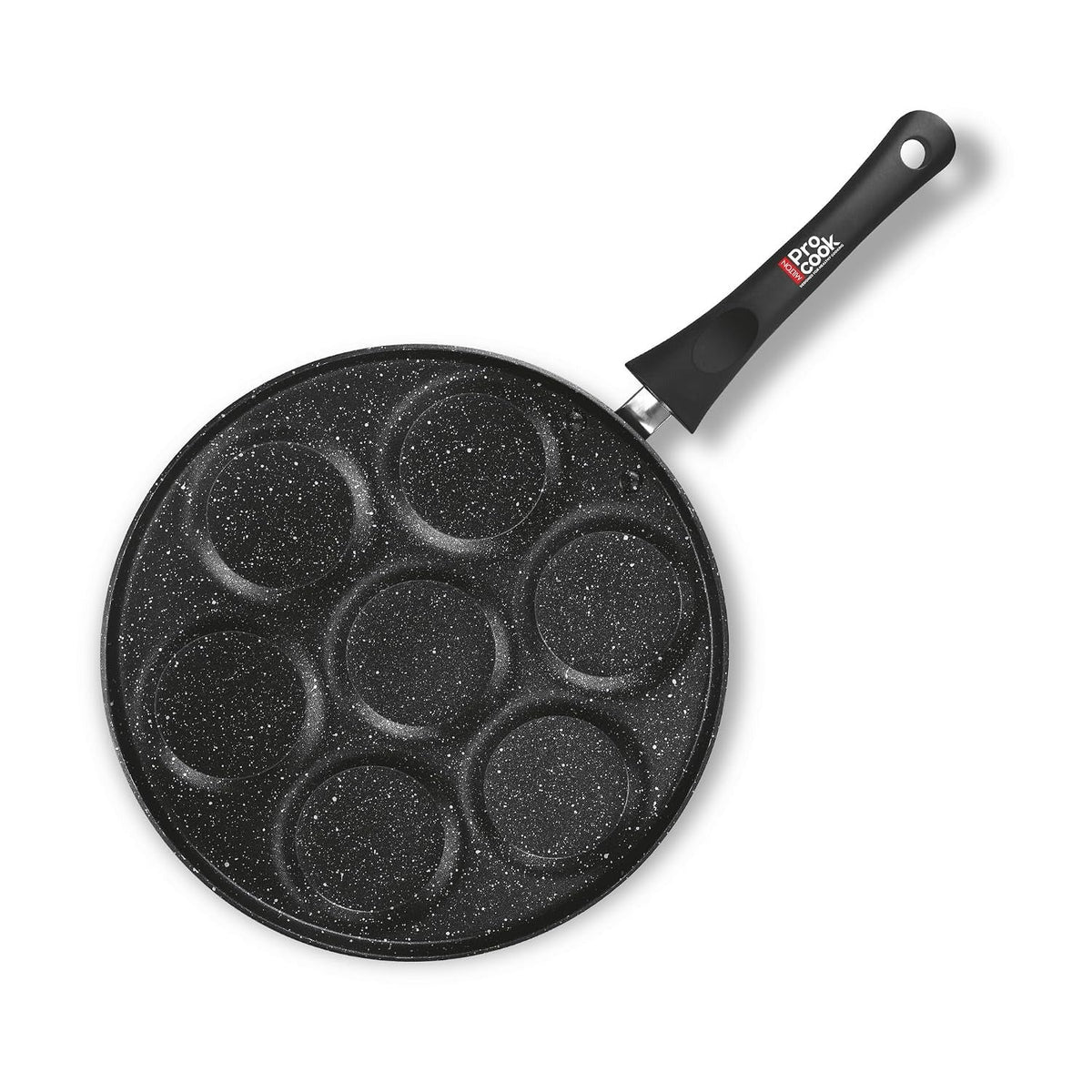 MILTON Pro cook Induction Cookware & Gas Stove Friendly Granito 7-Pit Multi Snack Pan 26cm
