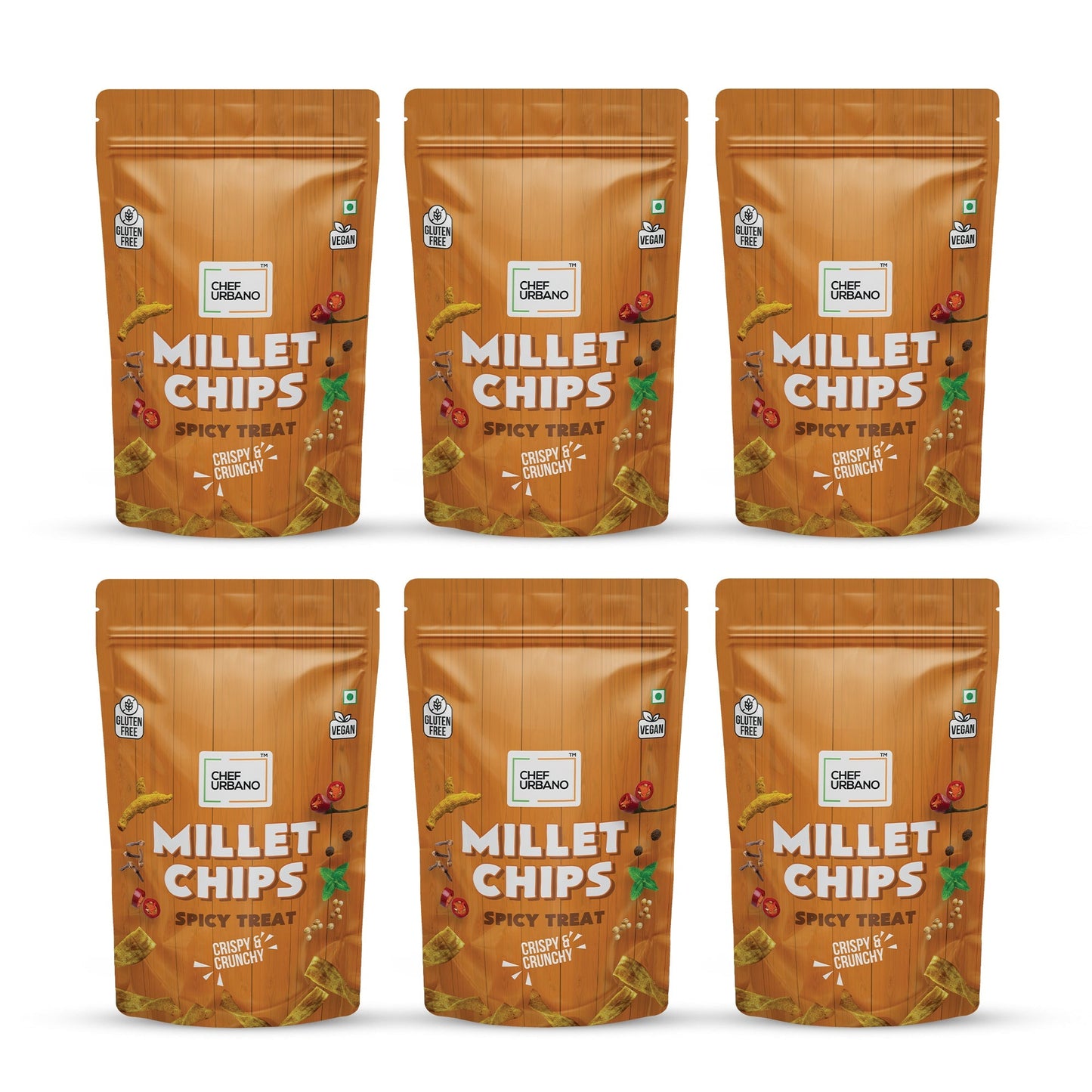 Chef Urbano Millet Chips Spicy Treat 85g