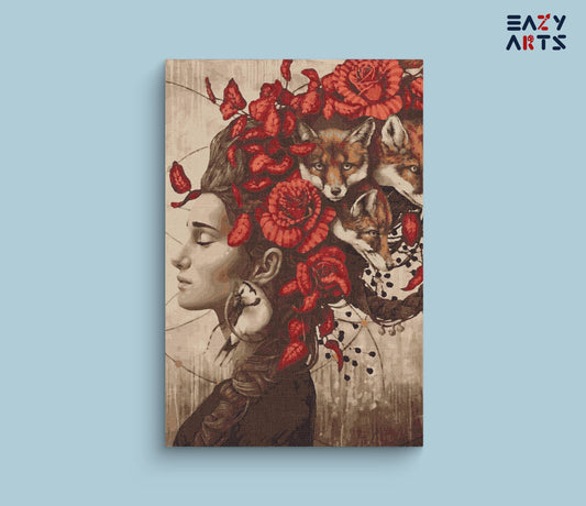 Fox Art By Sophie Wilkins Paint By Numbers kit