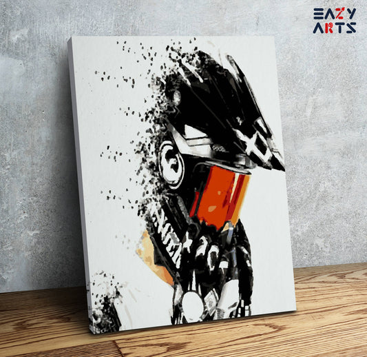 Rider Abstract Paint By Numbers kit