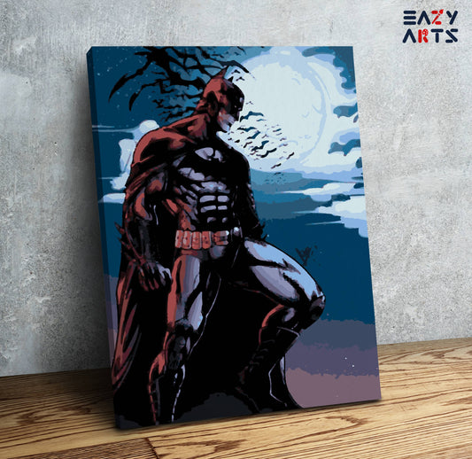 Batman & Moon Paint By Numbers kit