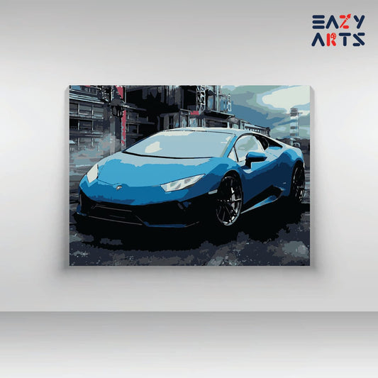 Blue Lamborghini Paint By Numbers kit