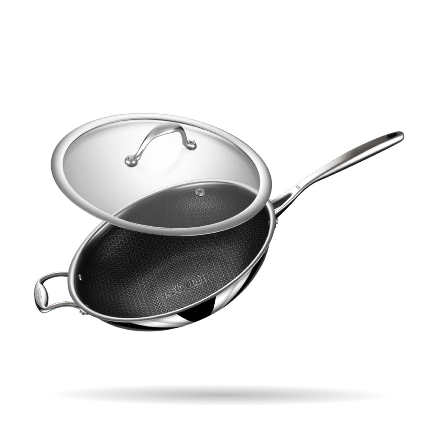 Stahl Deep Fry Pan Triply Artisan Hybrid Series