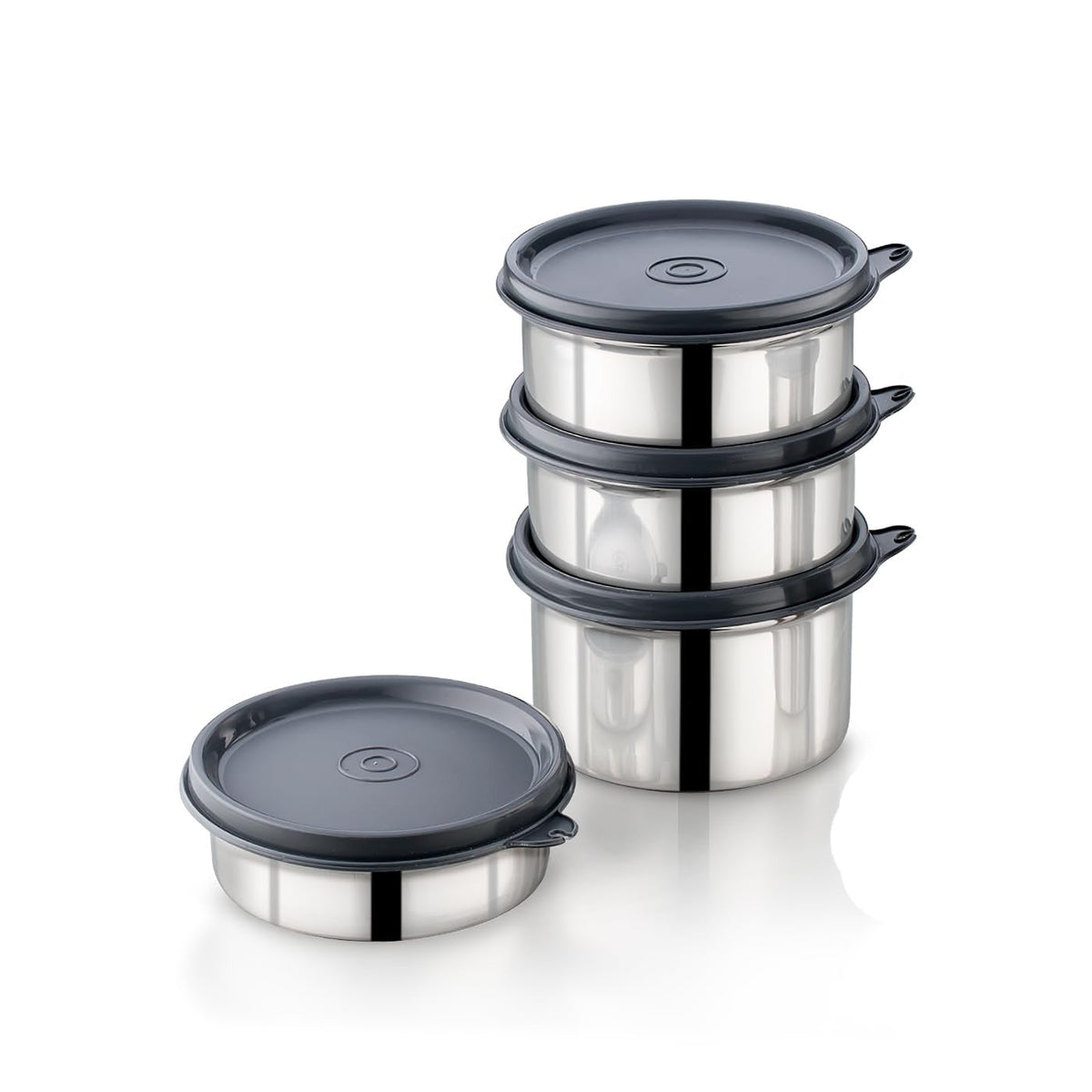 Pigeon Vibe Stainless Steel Lunch Carrier Set of 3 Containers (250ml, 350ml & 500ml)