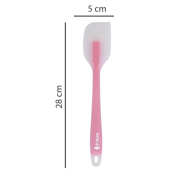 P-Plus International Silicone Spatulas Rubber Spatula Heat Resistant Seamless One Piece LightPink Set of 2