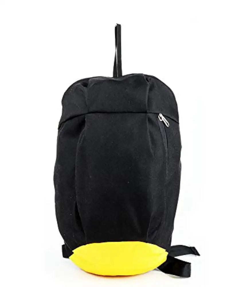 Astrid Canvas Girls Backpack Medium Size Colour Black & Yellow