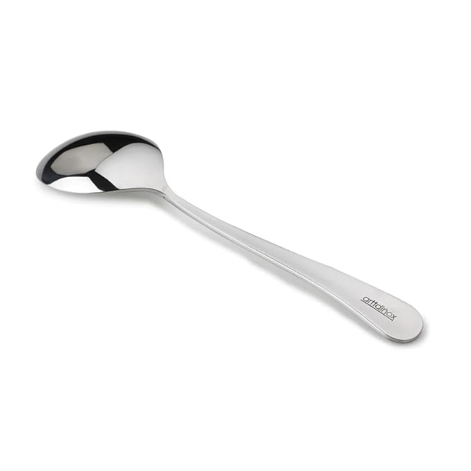 Arttdinox Stainless Steel Decoline Soup Spoon Set of 6 | Dishwasher Safe | Modern Elegance | Serveware & Tableware