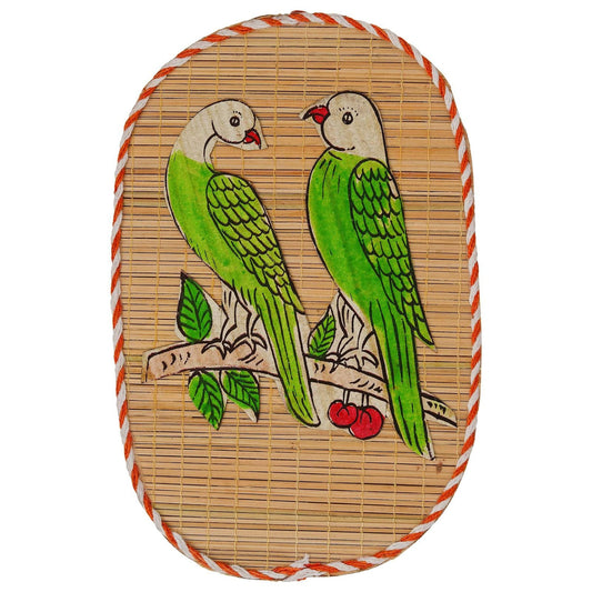 Parrot Couple Bamboo Art For Home D?cor | Bamboo Art For Bird’s Lovers