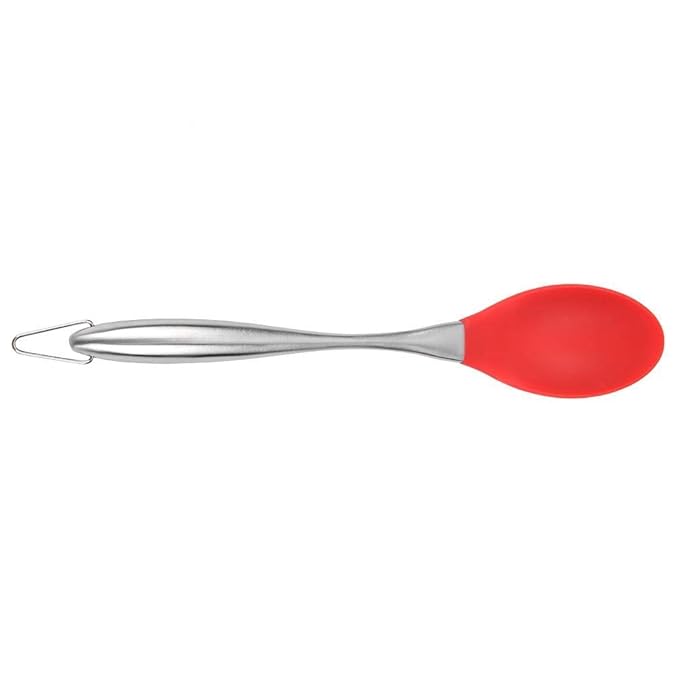 P-Plus International Silicone Spatula Versatile Tools Baking and Mixing Steel Stolled Red