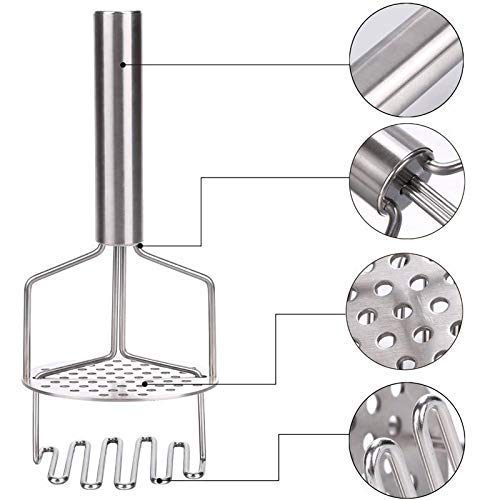 Libah Dual Layer Stainless Steel Potato Or Boiled Eggs Masher Crusher Squeezer