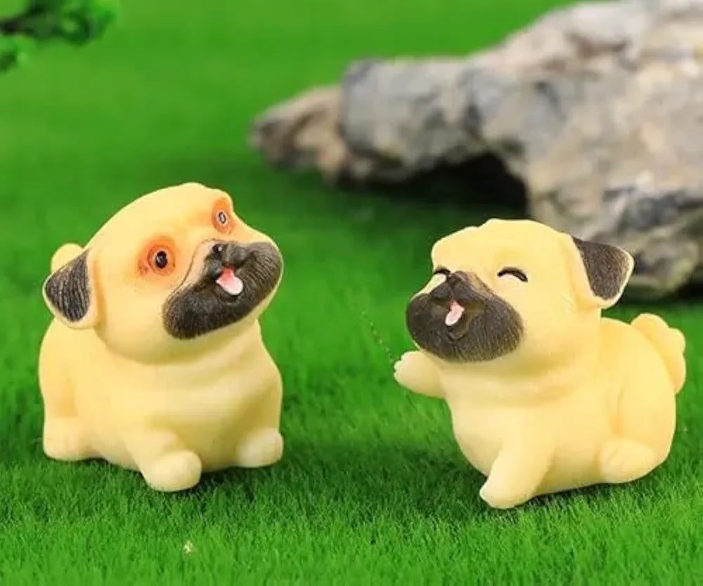 Satyam Kraft Resin 1 Set Dog Miniature Figurines Decorative Showpiece