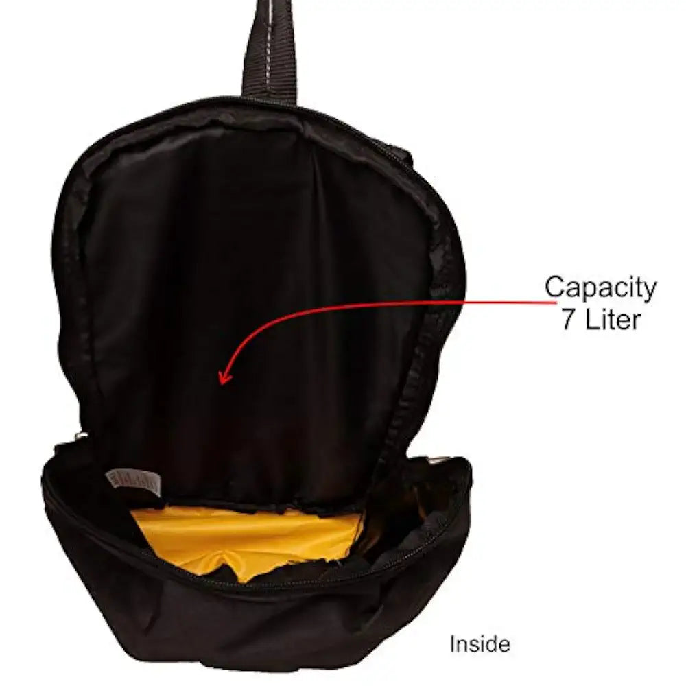 Astrid Canvas Girls Backpack Medium Size Colour Black & Yellow