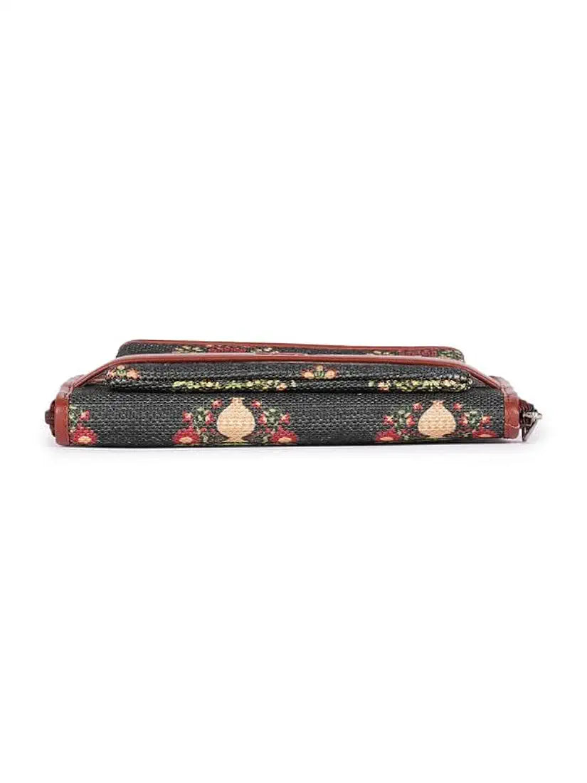 Zouk Wallets for Women Handmade Classic Wallets for Females Vegan Leather and Jute