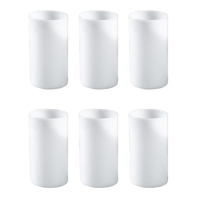 Borosil 350 Ml Set of 6 Pieces White Jade Vision Drinking Glass