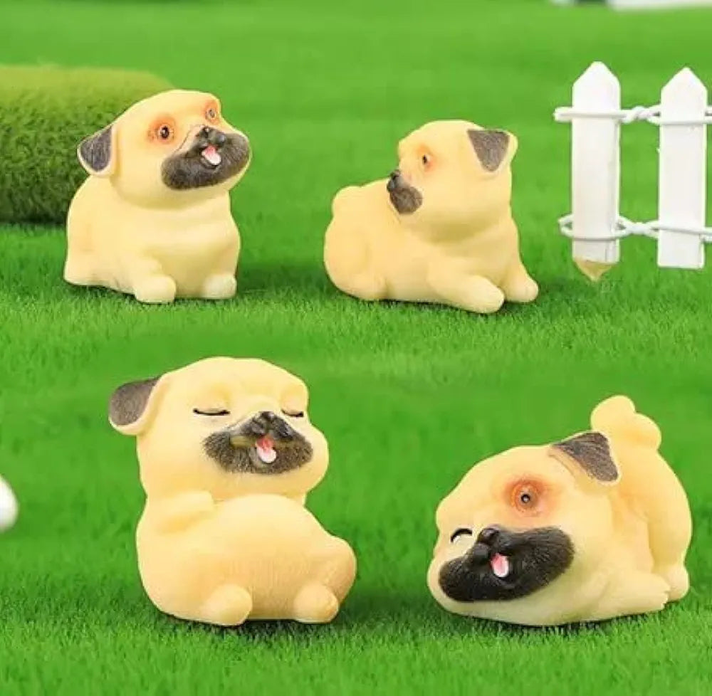 Satyam Kraft Resin 1 Set Dog Miniature Figurines Decorative Showpiece