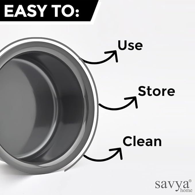 Savya Home Hard Anodized Tope Non-Stick & Non-Corrosive Hard Anodized 1.6 litres