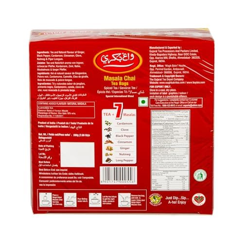 Wagh Bakri Masala Chai Tea Bags - 200 gms