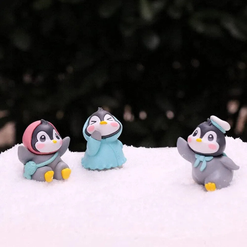 Satyam Kraft 1 Set Cute Penguin Miniature Figurines Showpiece