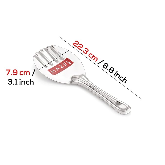 Hazel Stainless Steel Rice Panja Paddle Scooper Spatula Server Kitchen Utensils