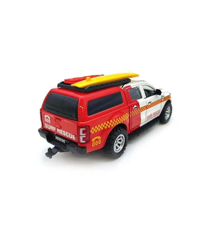 Centy Surf Rescue UTE Pull Back Toy Car with Door Openable for 3Y+ Multi Colour
