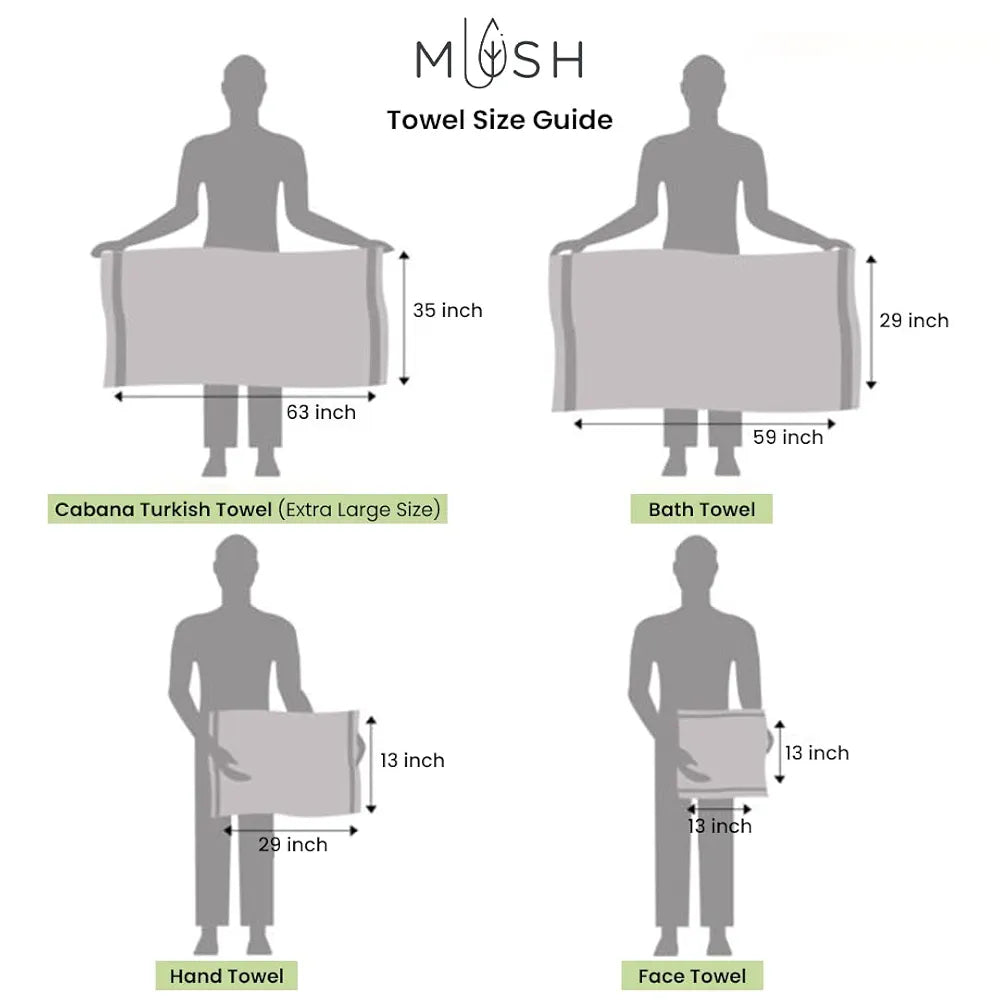 Mush Bamboo Towels for Bath Large Size 600 GSM Bath Towel for Men & Women