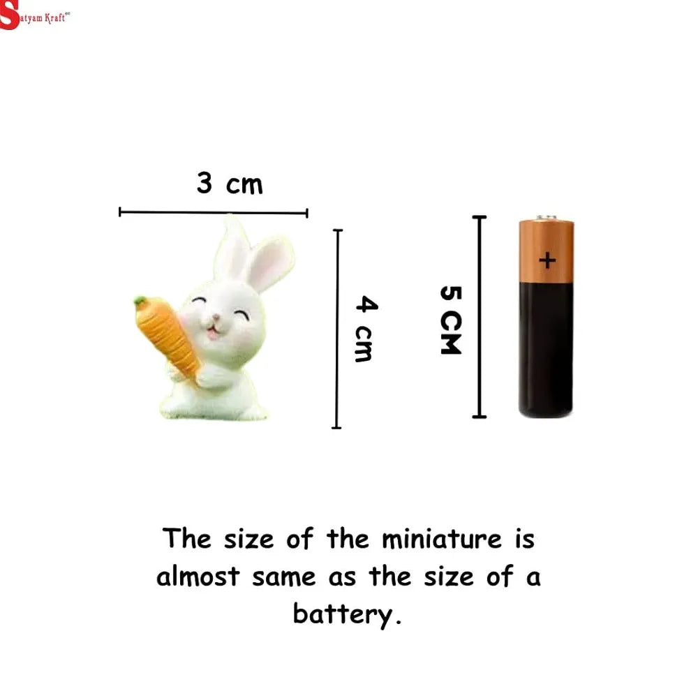 Satyam Kraft 1 Set Resin Rabbit Miniature Figurines