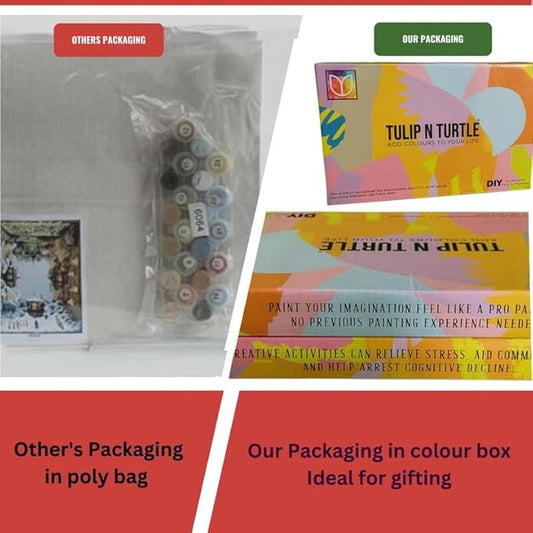 Tulip N Turtle Pride Diy Acrylic Paint by Number Kit for Adults Kids Beginner Number Painting Kit for Adults