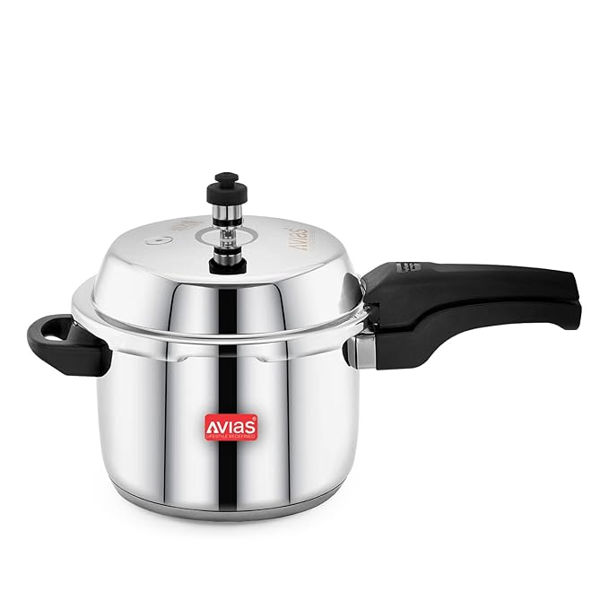 Avias Ceres Stainless Steel Outer Lid Pressure Cooker 3L Cooker Induction Friendly 1.2mm Thickness