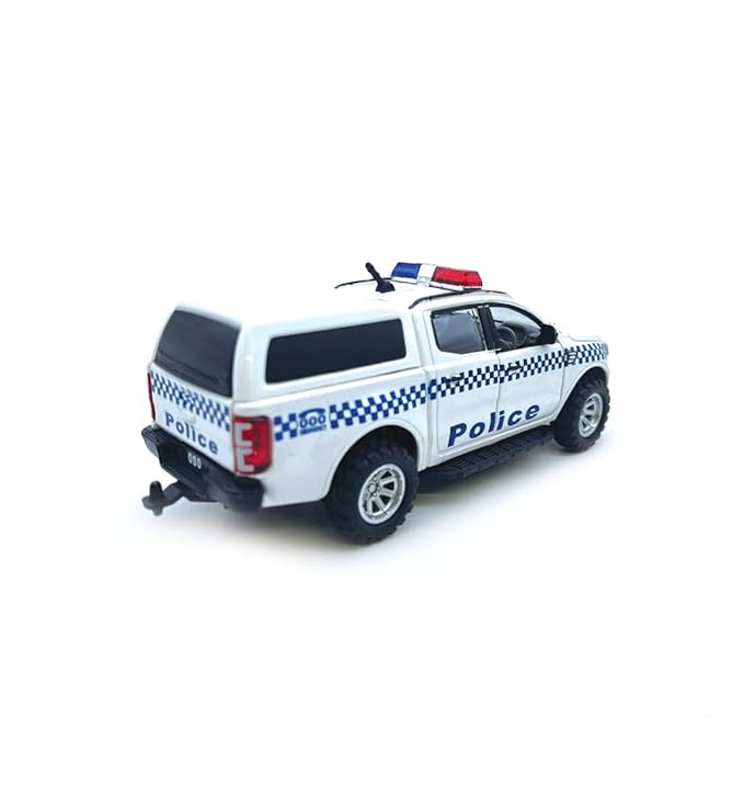 Centy Australian Police UTE Pull Back Police Toy Car with Door Openable for 3Y+ White-Blue Colour
