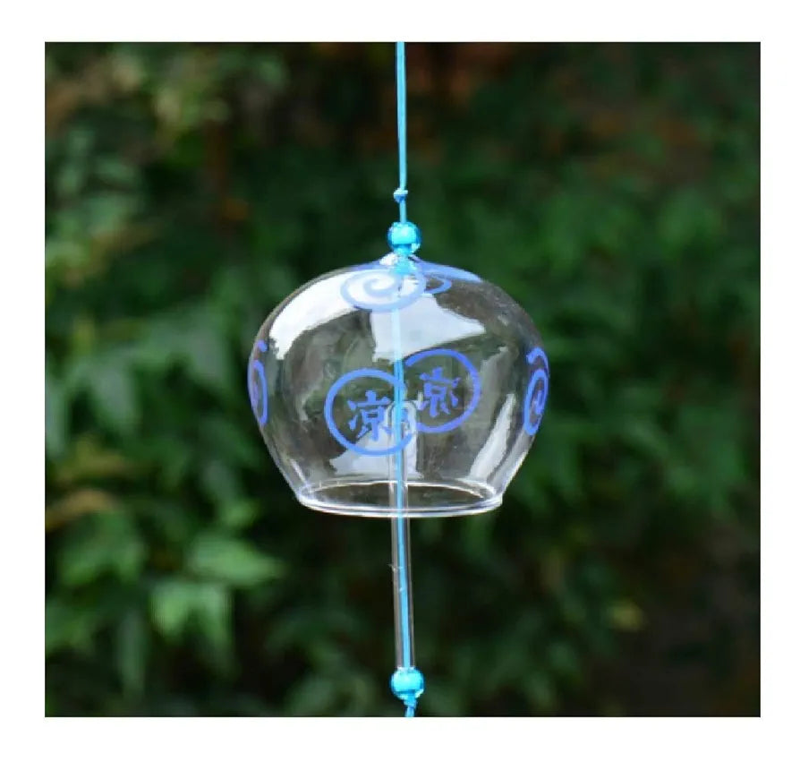 Geekmonkey Edo Japanese Wind Chimes Cherry Blossom Wind Chimes Handmade Stained Glass Bells